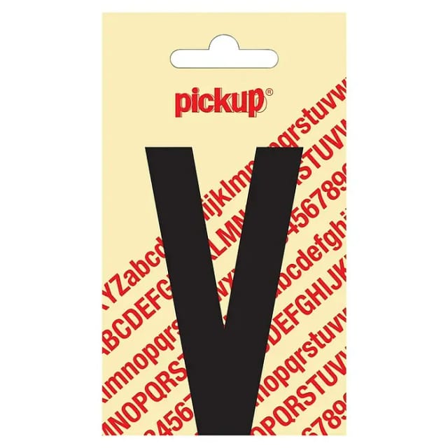 Pickup Aufkleber (Motiv: V, Schwarz, Höhe: 90 mm)