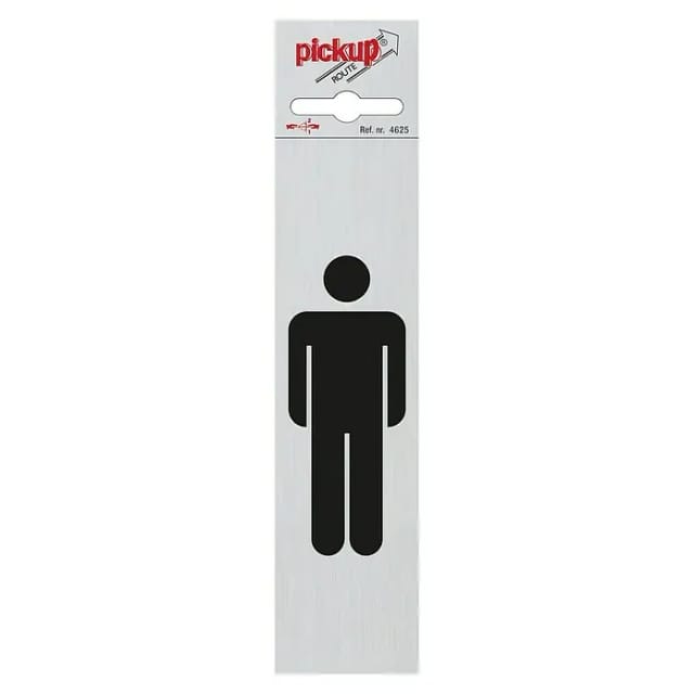 Pickup Symbolschild (Motiv: Herren, L x B: 165 x 44 mm)