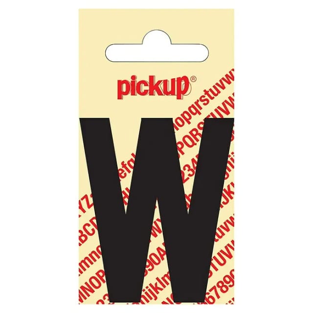 Pickup Aufkleber (Motiv: W, Schwarz, Höhe: 60 mm)