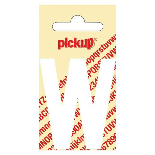 Pickup Aufkleber (Motiv: W, Weiß, Höhe: 60 mm)