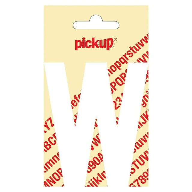 Pickup Aufkleber (Motiv: W, Weiß, Höhe: 90 mm)