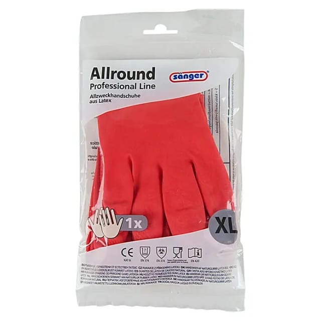 Sänger Professional Line Haushaltshandschuhe Allround (XL, Rot, Latex)