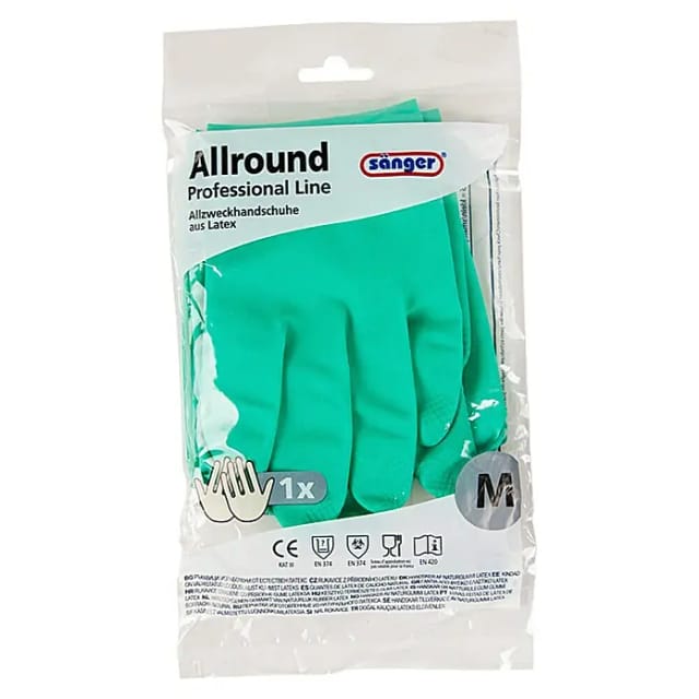 Sänger Professional Line Haushaltshandschuhe Allround (M, Grün, Latex)