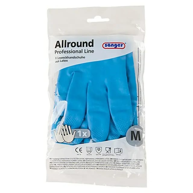 Sänger Professional Line Haushaltshandschuhe Allround (M, Blau, Latex)