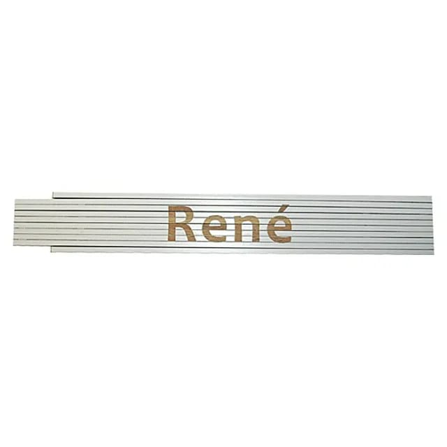 Zollstock (Aufdruck: René, 2 m)