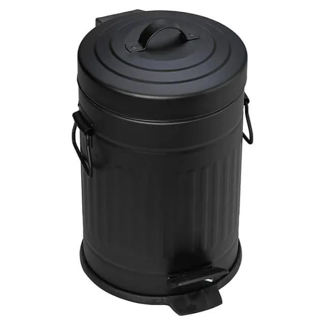 Venus Treteimer Tonne (3 l, Metall, Schwarz)