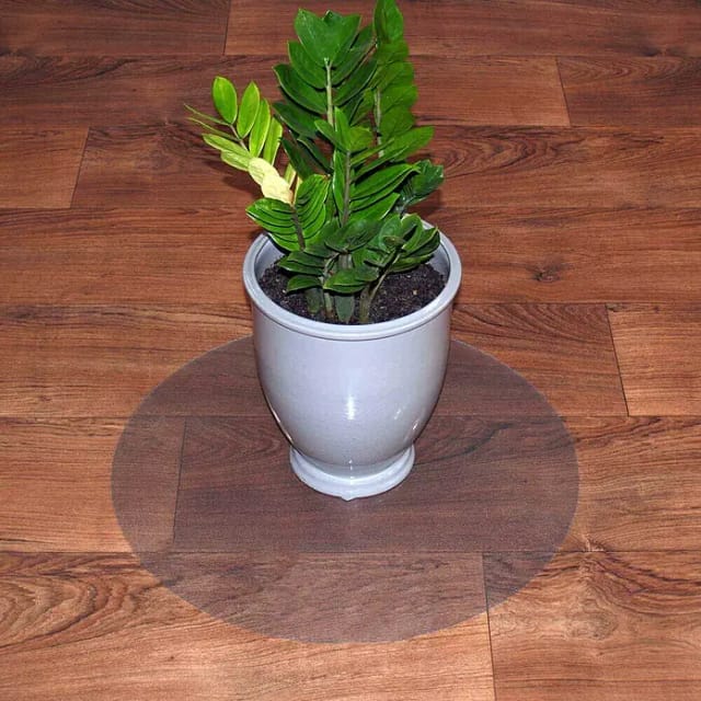 Fußbodenschutzmatte (Transparent, Kunststoff, Durchmesser: 60 cm)