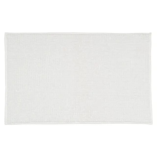 Camargue Badteppich Zottel (50 x 80 cm, Weiß, 100% Polyester)