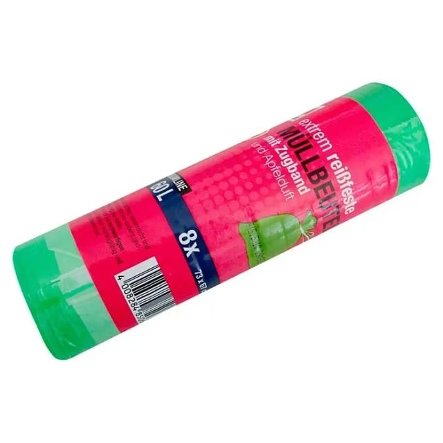 Quickpack Müllbeutel mit Apfelduft (Fassungsvermögen: 60 l, 8 Stk.)