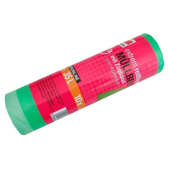 Quickpack Müllbeutel mit Apfelduft (Fassungsvermögen: 35 l, 10 Stk.)