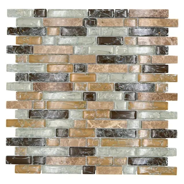 Mosaikfliese Verbund Crystal Mix XIC V1353 (29,8 x 30,5 cm, Beige, Glänzend)