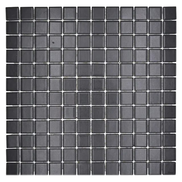 Mosaikfliese Quadrat Uni CG 154 (29,8 x 29,8 cm, Schwarz, Matt)