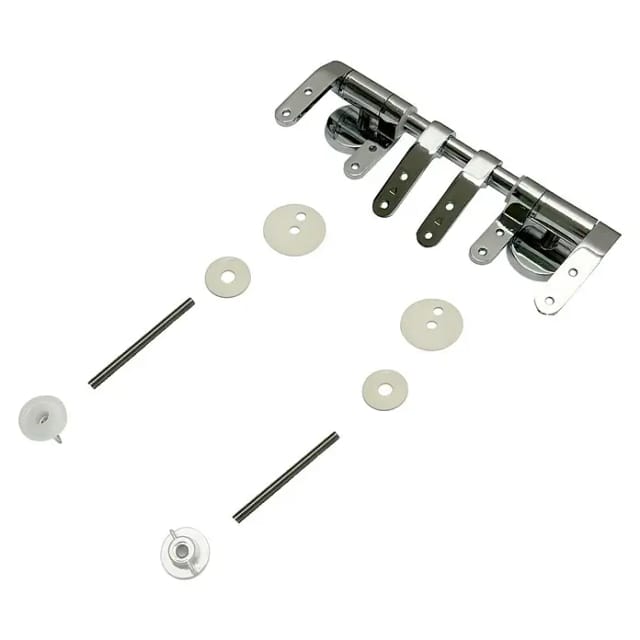Poseidon Ersatzscharnierbefestigungs-Set (L x B: 7 x 22 cm, Metall, Passend für: WC-Sitz Kidi)