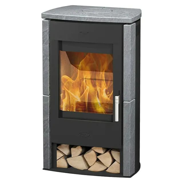 Fireplace Kaminofen Brasil (6 kW, Raumheizvermögen: 108 m³, Material Verkleidung: Speckstein, Schwarz)