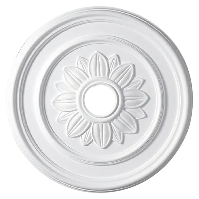 Rosette Flora (52 cm, Expandiertes Polystyrol (EPS), Modern, Weiß)