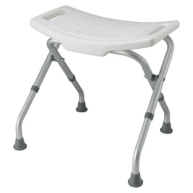 careosan Badhocker (Höhenverstellung: 47,5 cm - 51,5 cm, Belastbarkeit: 110 kg, Weiß)