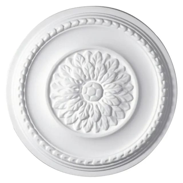 Rosette Rosa (37 cm, Expandiertes Polystyrol (EPS), Modern, Weiß)