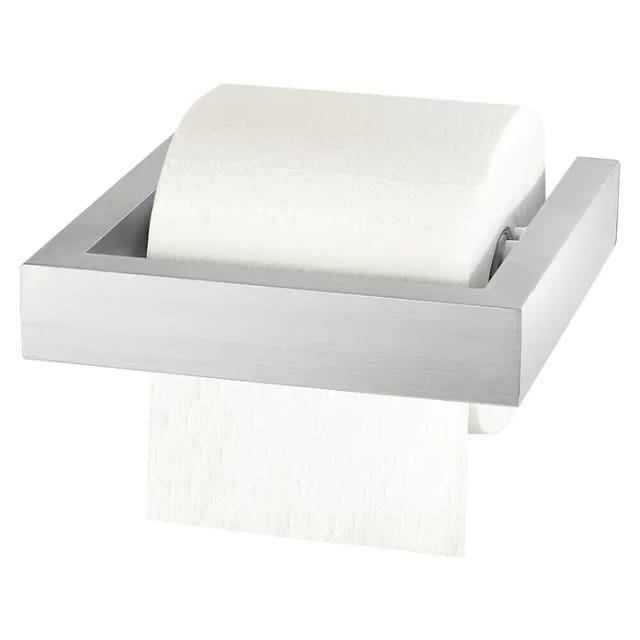 Zack Linea Toilettenpapierhalter (Ohne Deckel, Edelstahl, Matt)