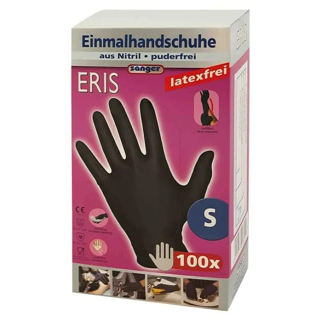 Sänger Einmalhandschuhe Eris (S, Schwarz, Nitril, 100 Stk.)