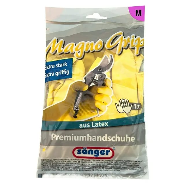 Sänger Haushaltshandschuhe Magno Grip (M, Gelb, Latex)