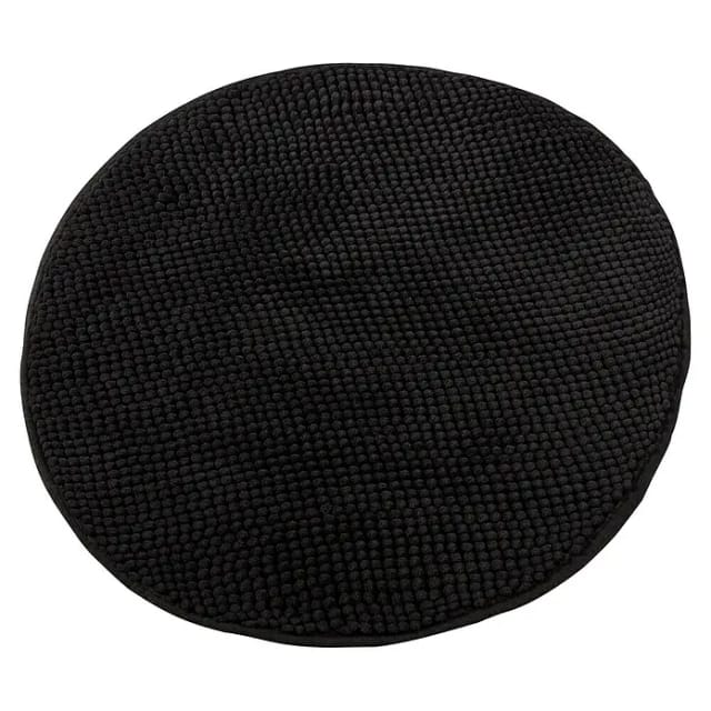 Camargue Badteppich Zottelino (55 x 55 cm, Schwarz, 100% Polyester)