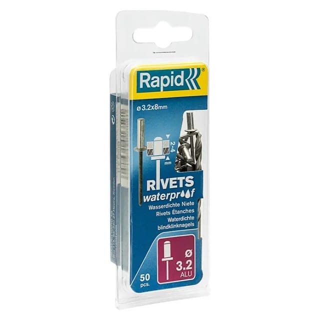 Rapid Blindniete (Nietlänge: 8 mm, Nietdurchmesser: 3,2 mm, 50 Stk.)
