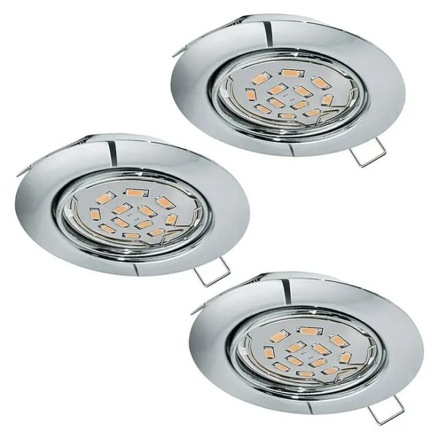 Eglo LED-Einbauleuchten-Set rund Peneto (Warmweiß, Durchmesser: 87 mm, Einbaudurchmesser: 70 mm)