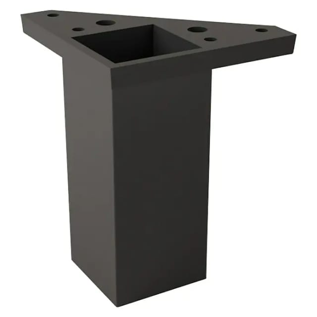Rei Möbelfuß (L x B x H: 4 x 8 x 10 cm, Kunststoff, Schwarz, 1 Stk.)