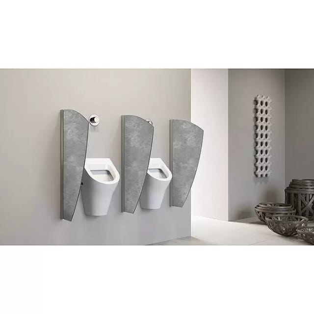 GEO Urinal-Trennwand Segel (50 x 90 cm, Aluminium, Villar)