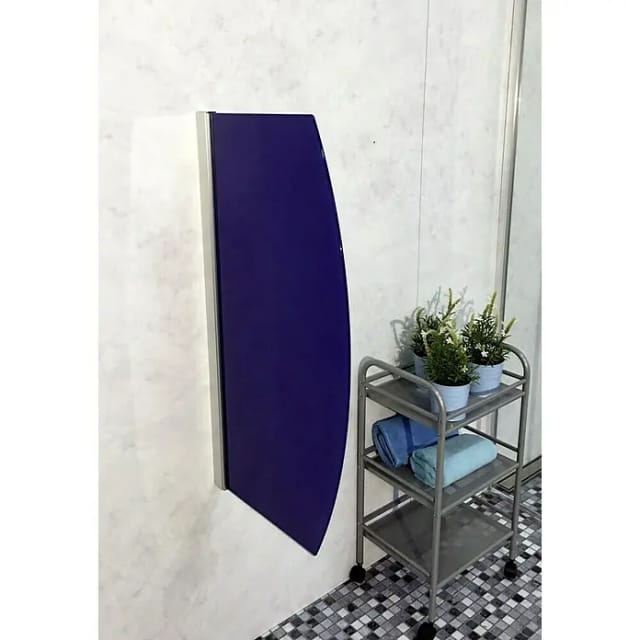 GEO Urinal-Trennwand Radius 10 (50 x 90 cm, Glas, Blau)