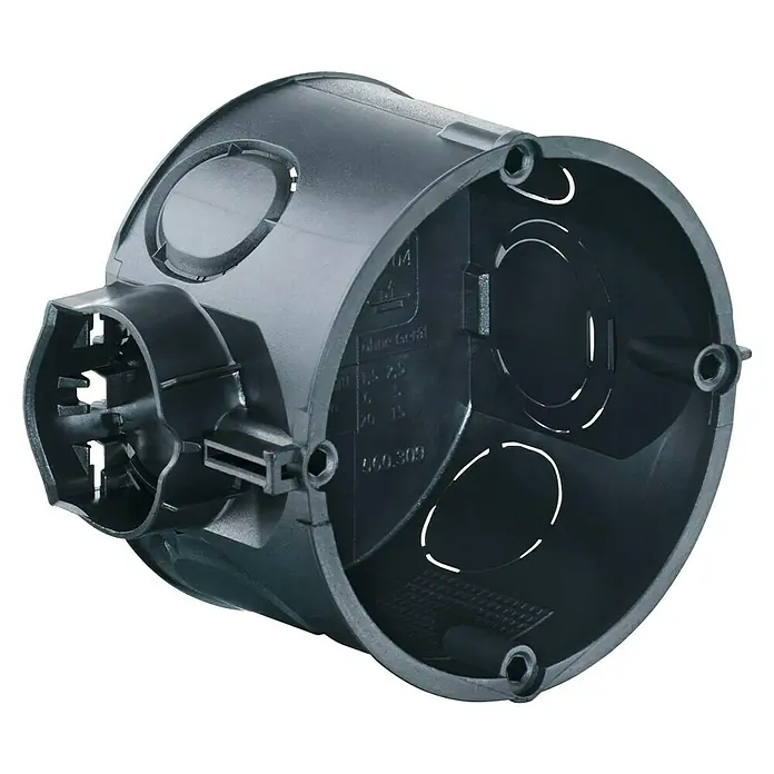 Kaiser Schalterdose 1055-04 (Ø x L: 60 x 46 mm, 1-fach, Schwarz, 1 Stk.)