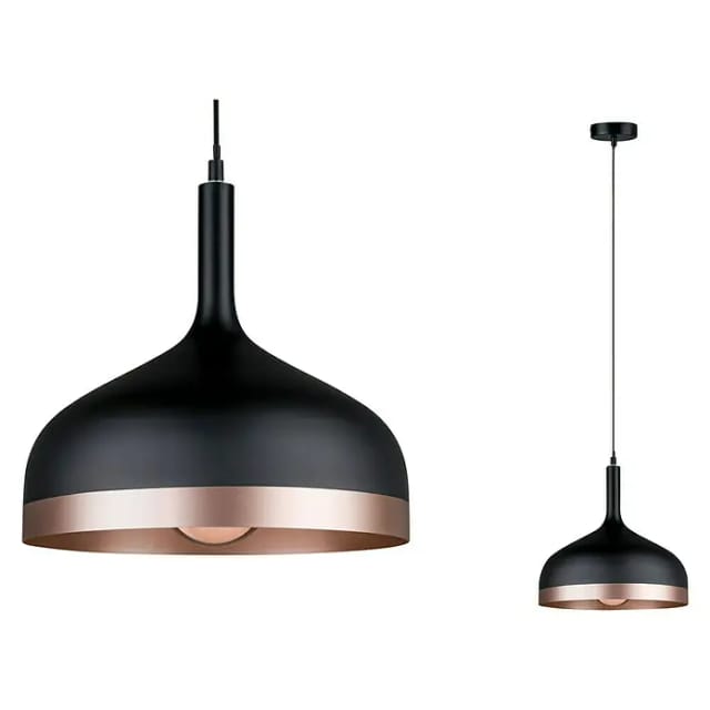 Paulmann Neordic Pendelleuchte Embla (Höhe: 110 cm, Schwarz/Kupfer)