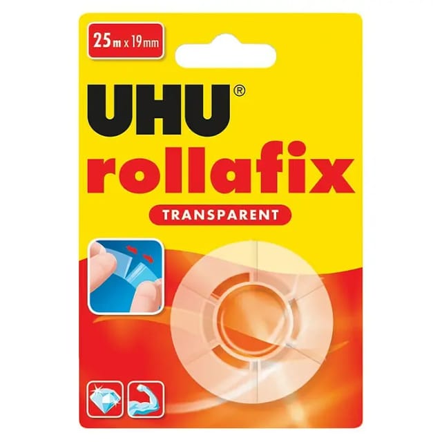 UHU Klebefilm Rollafix Nachfüllpack (Transparent, Länge: 25 m)