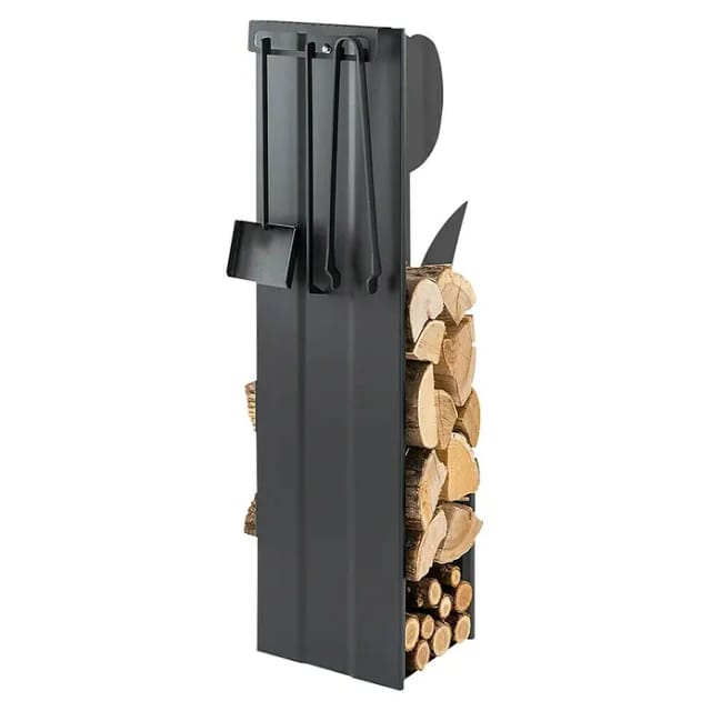 Holzkorb Fiore ATT (30 x 33 x 110 cm, Stahl, Schwarz)