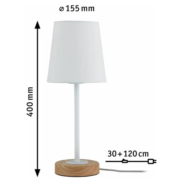 Paulmann Neordic Tischleuchte Stellan (20 W, Hellbraun, E27)