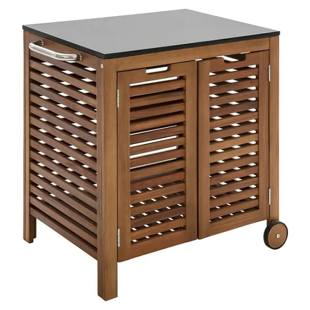 Sunfun Diana Garten-Aufbewahrungschrank (58 x 77 x 88 cm, Mit Rollen)