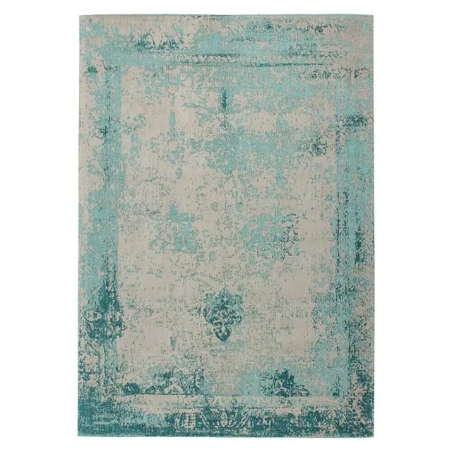 Kayoom Flachgewebeteppich Select 275 (Türkis, 170 x 120 cm, 50% Baumwolle, 50% Polyester Chenille)