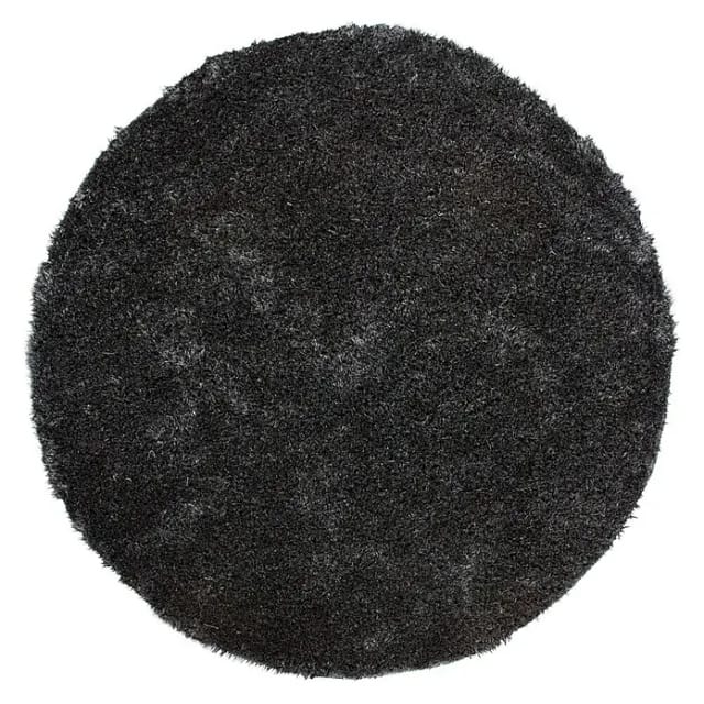 Kayoom Hochflorteppich Diamond (Anthrazit, Durchmesser: 120 cm, 100 % Polyester)