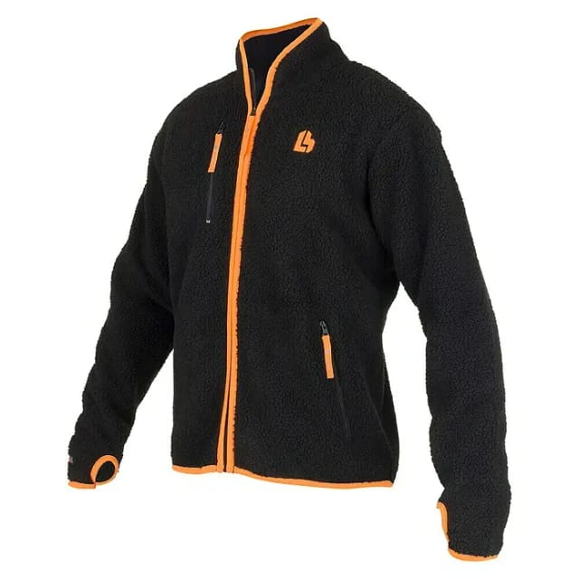 L.Brador Faserpelzjacke 6026P (Schwarz/Orange, S)