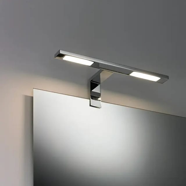 Paulmann Galeria LED-Spiegelleuchte Double Hook (6,4 W, L x B x H: 30 x 11 x 8 cm, Chrom, Warmweiß)