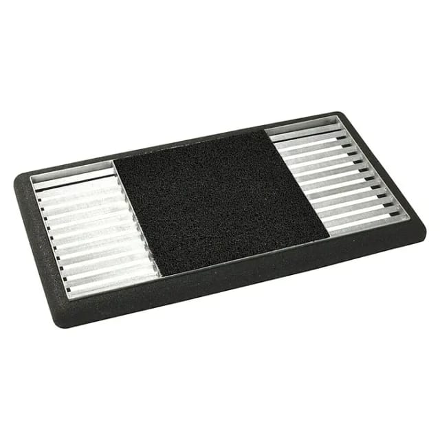 Plus Fußabtreter Cubic (48 x 88 x 4 cm, Schwarz, Silber)