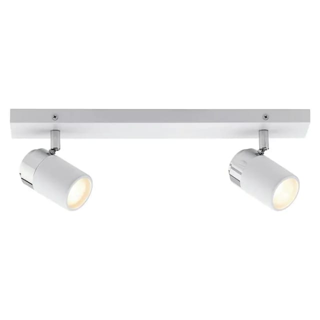 Paulmann Wandstrahler Zyli (20 W, L x B x H: 7 x 40 x 11 cm, Weiß/Chrom, GU10, Anzahl Leuchtmittel: 2 Stk.)