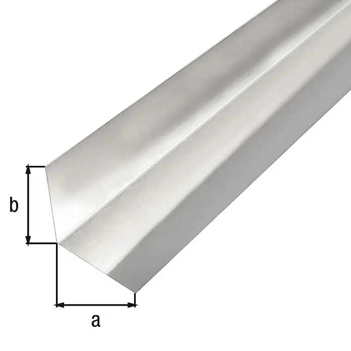 Alberts Glattblech Gekantet (L x B x H: 1.000 x 50 x 50 mm, Stärke: 0,5 mm, L-Form, Aluminium)