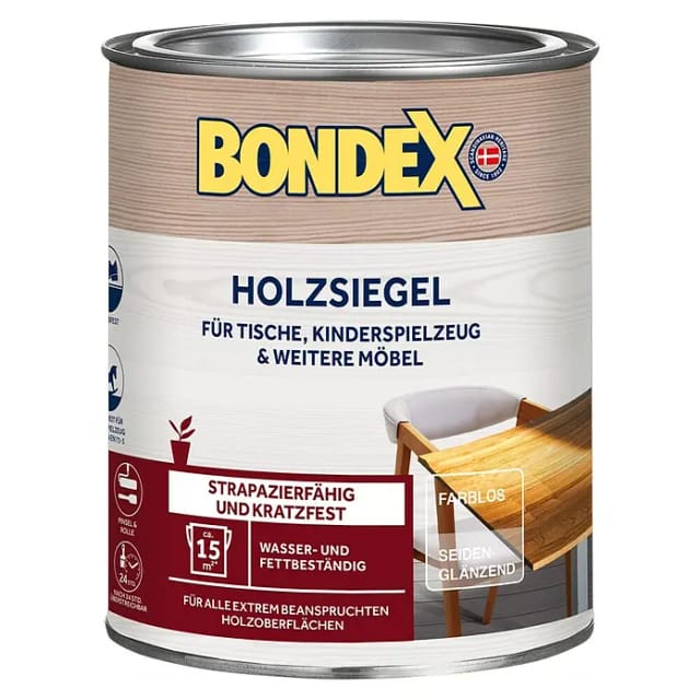 Bondex Klarlack Holzsiegel (Farblos, Seidenglänzend, 750 ml, Wasserbasiert)