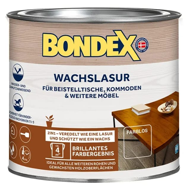 Bondex Wachslasur (Farblos, 250 ml, Seidenmatt)