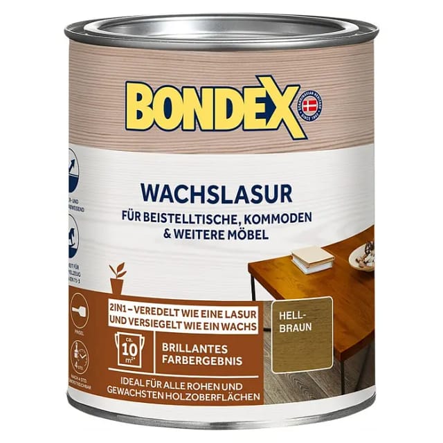 Bondex Wachslasur (Hellbraun, 750 ml, Seidenmatt)