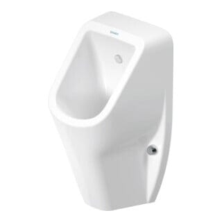 Duravit D-Code Urinal (Unbeschichtet, Zulauf: Hinten, Absaugspülung, Farbe: Weiß, Ohne Zielobjekt, Ohne Urinaldeckel)