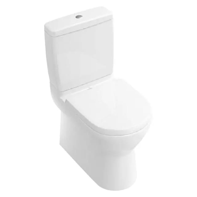 Villeroy & Boch O.novo Stand-WC für Kombination Typ 1 (Mit Spülrand, Mit schmutzabweisender Glasur, Spülform: Tief, WC Abgang: Waagerecht, Weiß)