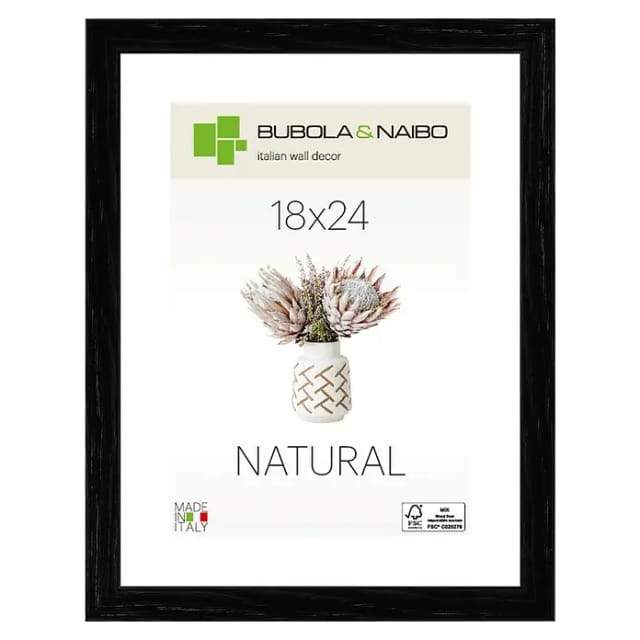 Bubola & Naibo Holzrahmen Tulipa 6340 (18 x 24 cm, Schwarz)