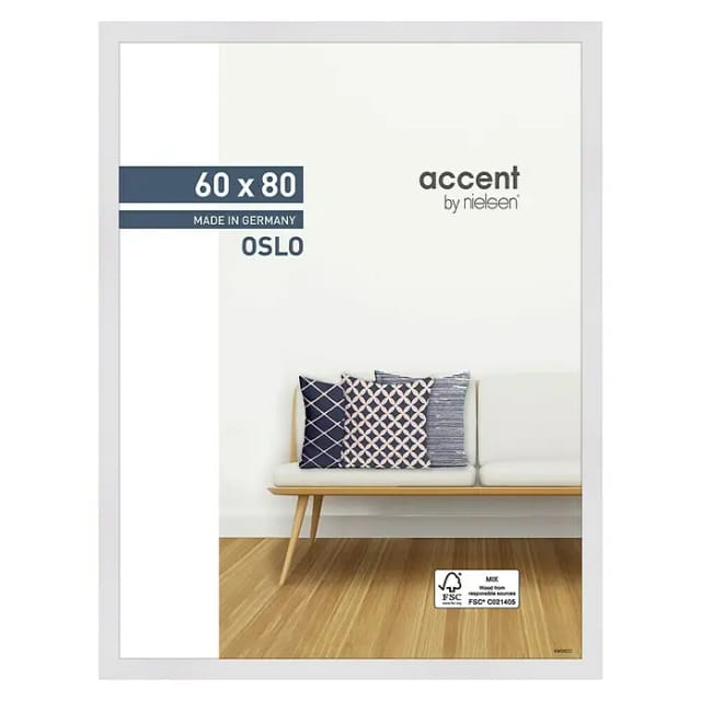 Accent Holzrahmen Oslo (60 x 80 cm, Weiß)
